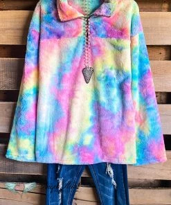 Oddi Feels Like Love Faux Fur Pullover - Rainbow Combo - SALE