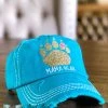 Too Too Hat Mama Bear Sequin Hat - Turquoise What's New 2 Too Too Hat Mama Bear Sequin Hat - Turquoise What's New