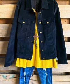 Andree Corduroy & Cactus Jacket - Black - SALE