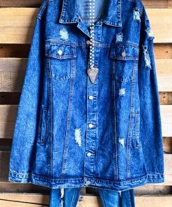 Umgee To Any Mountains Denim Jacket - Indigo - SALE