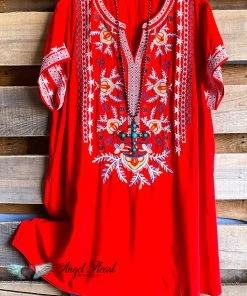 Andree What's New AHB EXCLUSIVE: Crowded Room Glances Dress - Tomato Red