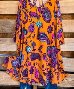 Sassylook Lovely Day Tunic - Dark Rust What's New
