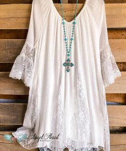 Sassybling What's New AHB EXCLUSIVE: Spring Sighting Tunic/Dress- White