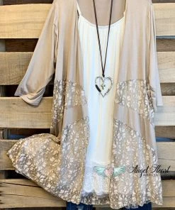 Sassybling AHB EXCLUSIVE: Sweet Smiles Lace Cardigan - Mocha - SALE