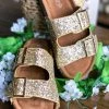Fashion Go Shoes Shine Bright Buckle Sandals - Champagne Gold - SALE 1 Fashion Go Shoes Shine Bright Buckle Sandals - Champagne Gold - SALE