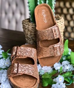 Angel Heart Boutique Shine Bright Buckle Sandals - Rose Gold - SALE Shoes 12 Angel Heart Boutique Shine Bright Buckle Sandals - Rose Gold - SALE Shoes