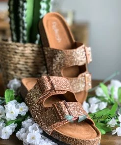Angel Heart Boutique Shine Bright Buckle Sandals - Rose Gold - SALE Shoes 13 Angel Heart Boutique Shine Bright Buckle Sandals - Rose Gold - SALE Shoes