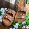 Angel Heart Boutique Shine Bright Buckle Sandals - Rose Gold - SALE Shoes