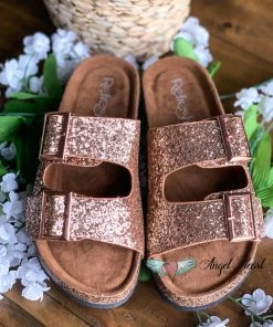 Angel Heart Boutique Shine Bright Buckle Sandals - Rose Gold - SALE Shoes 16 Angel Heart Boutique Shine Bright Buckle Sandals - Rose Gold - SALE Shoes