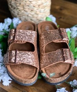 Angel Heart Boutique Shine Bright Buckle Sandals - Rose Gold - SALE Shoes 17 Angel Heart Boutique Shine Bright Buckle Sandals - Rose Gold - SALE Shoes