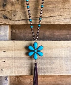 Your Fashion Wholesale Flower Power Necklace - Turquoise