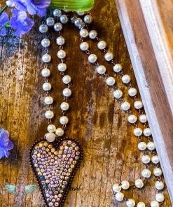 JS World Trading Angel Of Music Necklace - Pearl & Rhinestones What's New