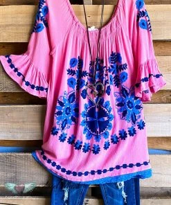 A&A What's New AHB EXCLUSIVE: Sweet Talker Tunic - Pink/Blue