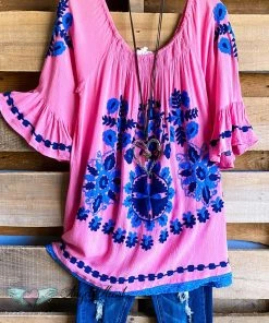A&A What's New AHB EXCLUSIVE: Sweet Talker Tunic - Pink/Blue