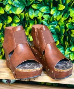 Miami Shoe Step Above Wedges - Whiskey