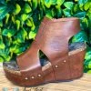 Miami Shoe Step Above Wedges - Whiskey