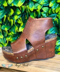 Miami Shoe Step Above Wedges - Whiskey