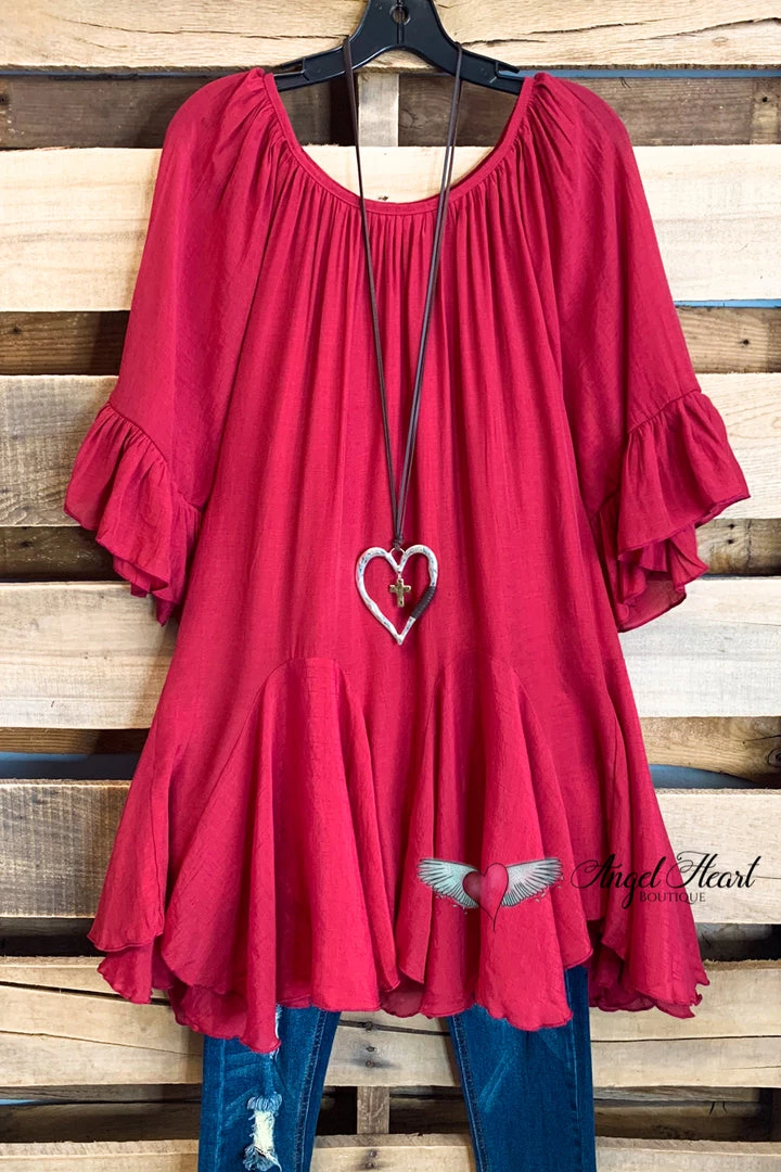 Sassybling AHB EXCLUSIVE: The It Girl Oversized Tunic -Crimson What's New 3 Sassybling AHB EXCLUSIVE: The It Girl Oversized Tunic -Crimson What's New
