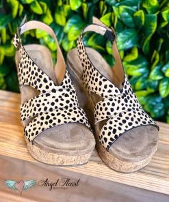 MIAMI SHOES Be Bold Wedges - Cheetah