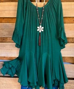 Sassybling AHB EXCLUSIVE: The It Girl Oversized Tunic - Forrest Green What's New