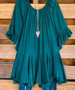 Sassybling AHB EXCLUSIVE: The It Girl Oversized Loose Fitting Tunic - Teal