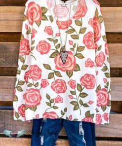 Andree Envision Rose Sweater - Ivory Floral - SALE