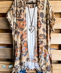 Origami AHB EXCLUSIVE: All The Goodness In The World Kimono - Taupe/Leopard What's New