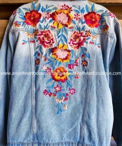 Andree AHB EXCLUSIVE: Lead Me With Love Embroidered Jean Denim Jacket - Denim What's New