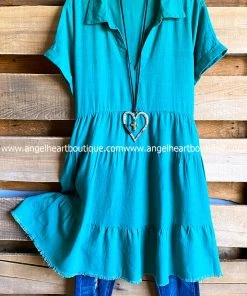 Umgee Warm Sun Dress - Jade - SALE