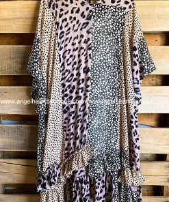 Umgee Call You Later Kimono - Mocha Mix - SALE