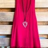 Emerald Extender: Slip On Tank/Tunic - Ruby Red What's New