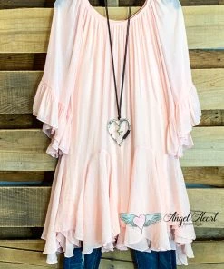 Angel Heart Boutique AHB EXCLUSIVE: The It Girl Oversized Loose Fitting Tunic - Light Pink What's New