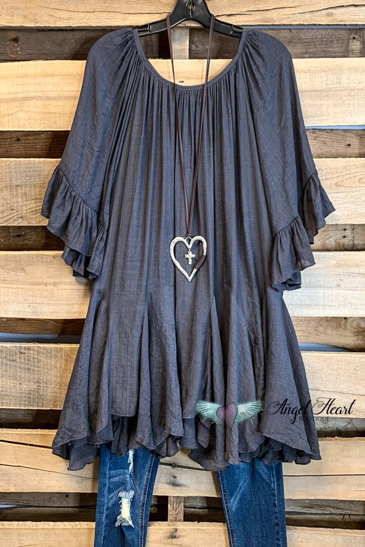 Sassybling AHB EXCLUSIVE: The It Girl Oversized Loose Fitting Tunic - Gray What's New 3 Sassybling AHB EXCLUSIVE: The It Girl Oversized Loose Fitting Tunic - Gray What's New
