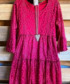Sassybling What's New AHB EXCLUSIVE: Beautiful Melodies Tunic/Dress - Crimson
