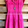 Umgee Gaining Happiness Dress - Hot Pink - SALE