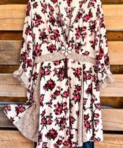 Umgee What's New Delightful Pursuit Dress - Cream Mix