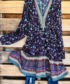 Umgee Engage And Dazzle Dress - Sapphire Mix What's New