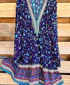 Umgee Engage And Dazzle Dress - Sapphire Mix What's New