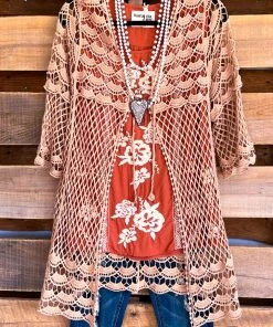 Origami The Chosen And Beautiful Cardigan - Taupe - 100% COTTON What's New