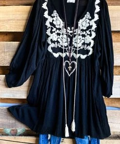 Velzera AHB EXCLUSIVE: Midnight Moonlight Tunic - Black-