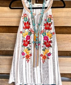 Andree Days In The Sun Top -Ivory Multi