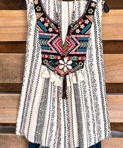 Andree Ready Or Not Top - Ivory Black - SALE