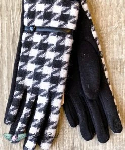Iscarf Accessories Winter Touch Screen Gloves - Houndstooth