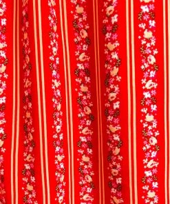 Andree Cheerful Blossoms Top - Tomato Red What's New