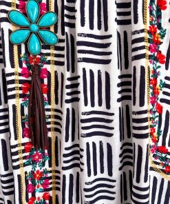 Andree Too Close To You Top - Ivory Black - SALE