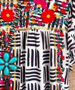 Andree Too Close To You Top - Ivory Black - SALE