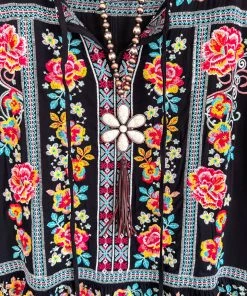 Andree What's New Ravishing Embroidered Tunic - Black