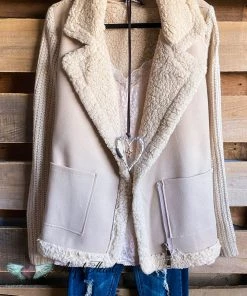 Davi & Dani Winter Warmth Coat - Cream - SALE-