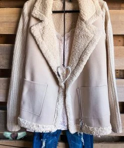Davi & Dani Winter Warmth Coat - Cream - SALE-