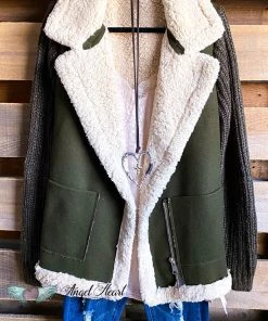 Davi & Dani Winter Warmth Coat - Olive - SALE